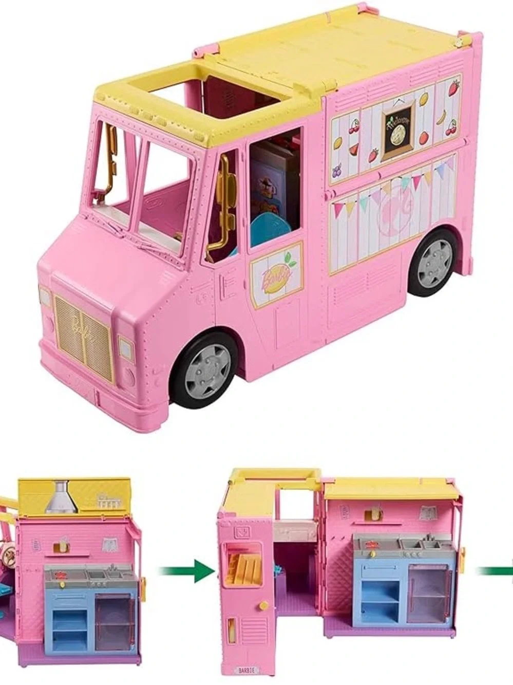 🩷Barbie Pink lemonade   Truck Playset with Accessories🩷 🆕